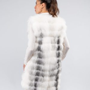 Gilet in volpe Arctic Frost