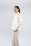 Gilet in visone bianco