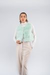 Gilet in visone verde
