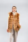 Gilet in volpe rossa