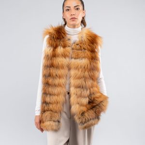 Gilet in volpe rossa