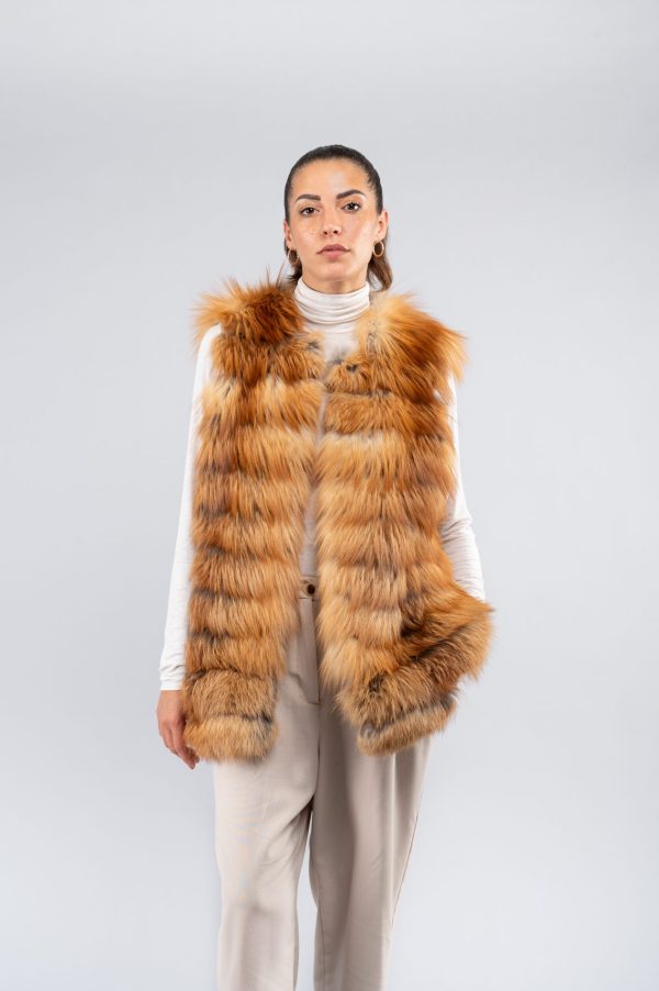 Gilet in volpe rossa - immagine 1