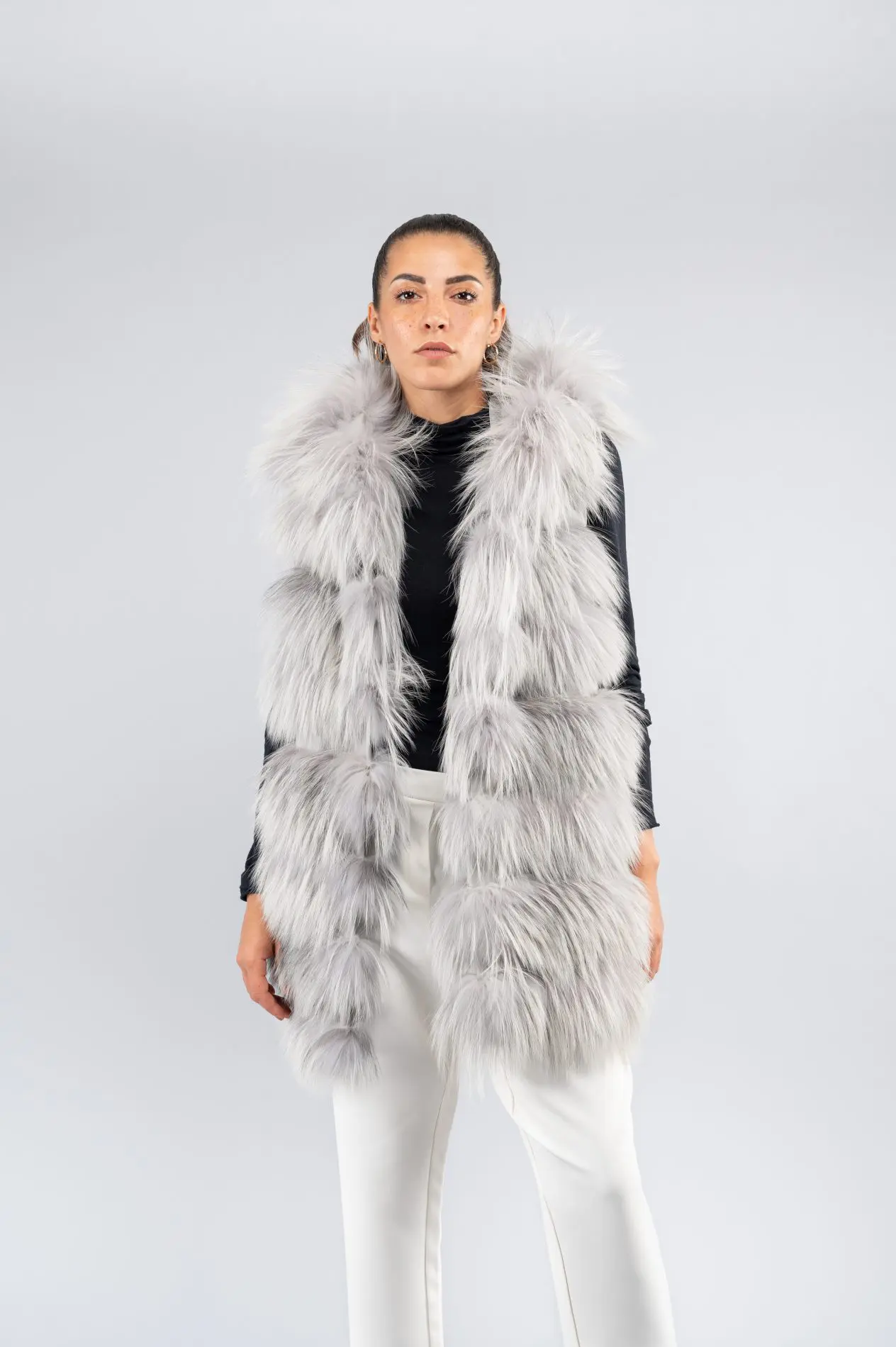 Gilet lungo in volpe - immagine 2