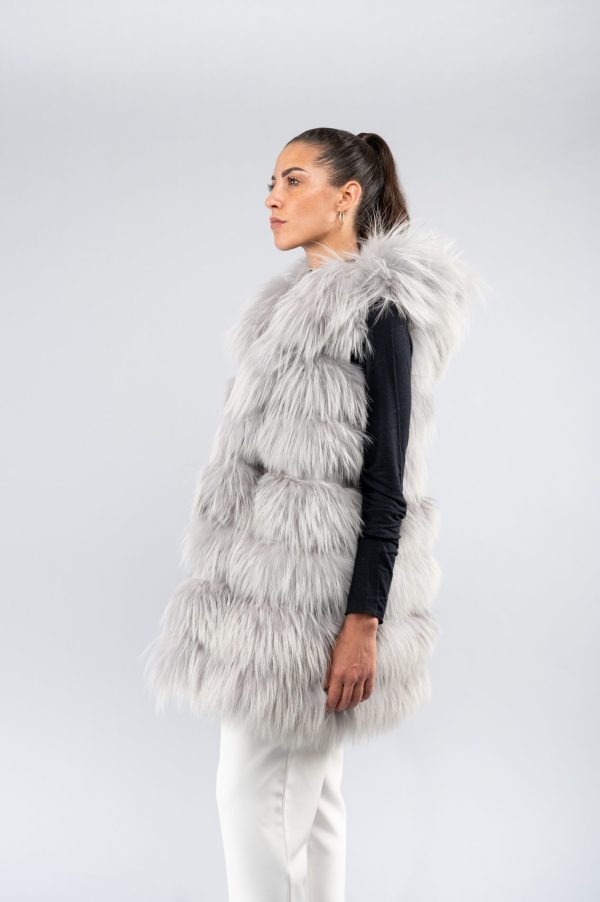Gilet lungo in volpe - immagine 4
