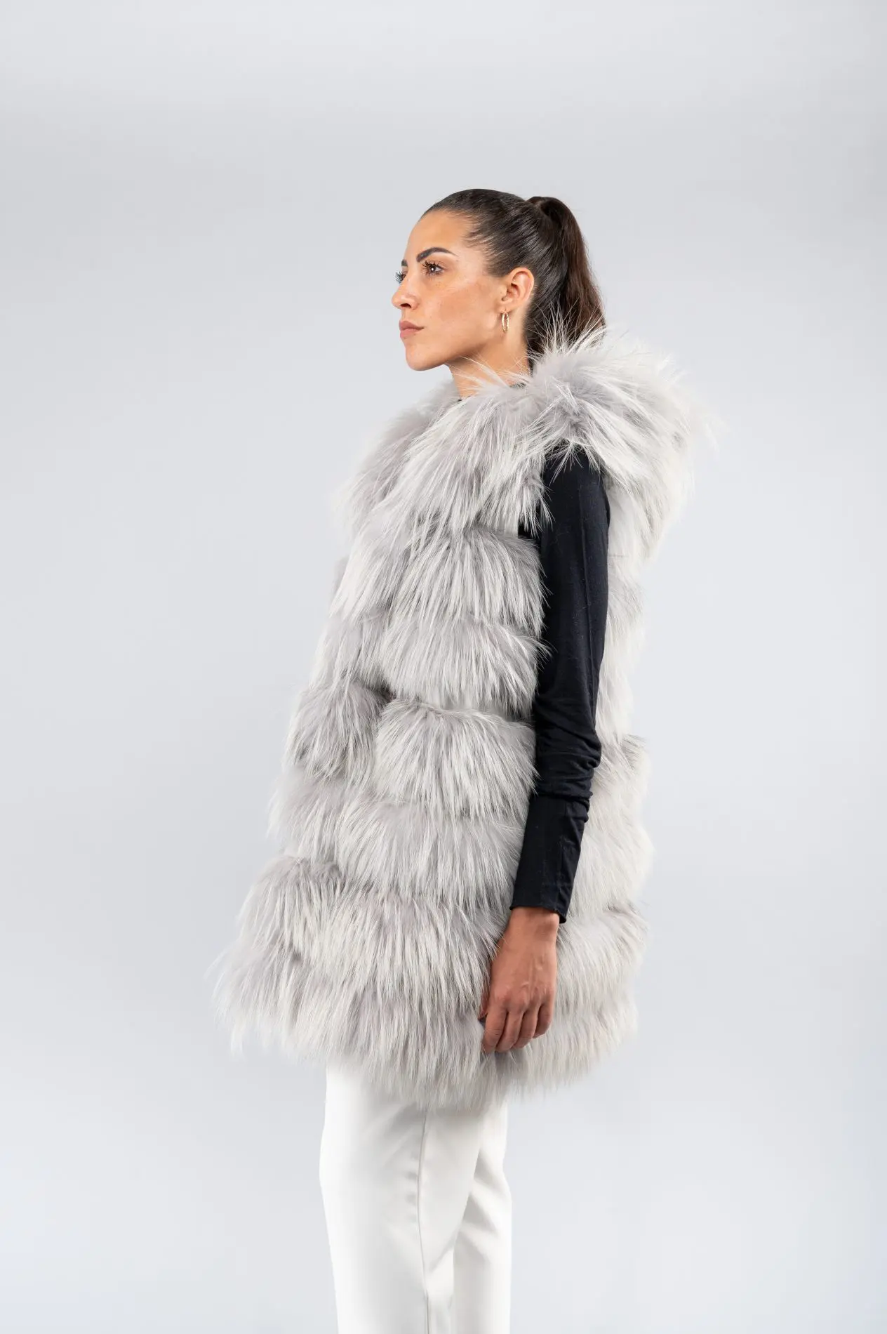Gilet lungo in volpe - immagine 4