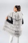 Gilet lungo in volpe