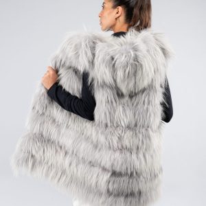 Gilet lungo in volpe