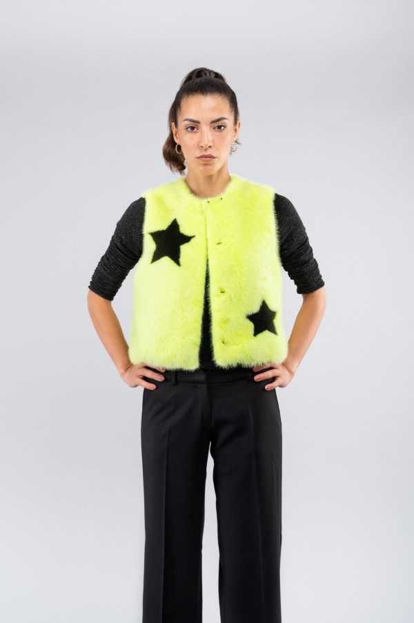 Gilet corto in visone Fluo - immagine 1