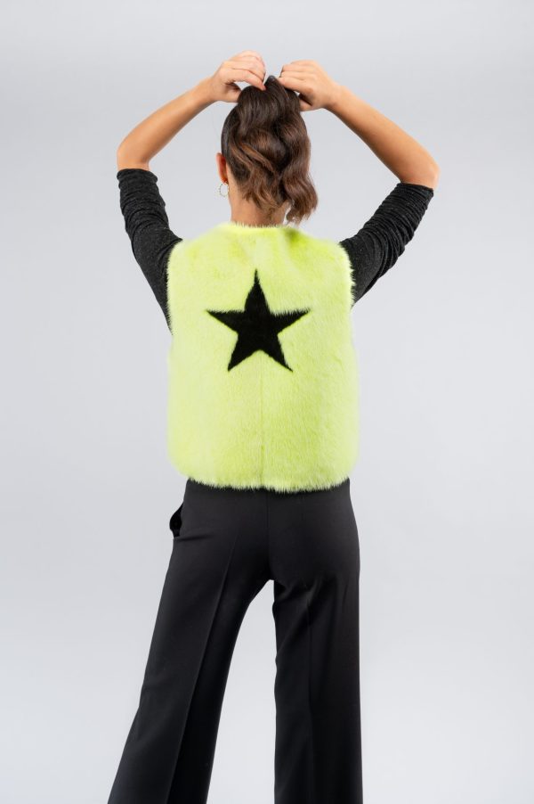 Gilet corto in visone Fluo - immagine 2