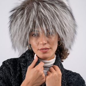 Colbacco in volpe argentata – grigio