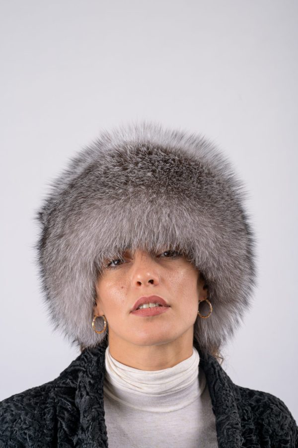 Colbacco in volpe frost naturale – grigio - immagine 1