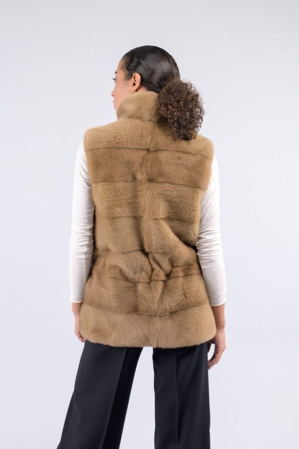 Gilet in visone reversibile - immagine 3