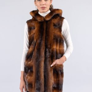 Gilet in visione con cappuccio
