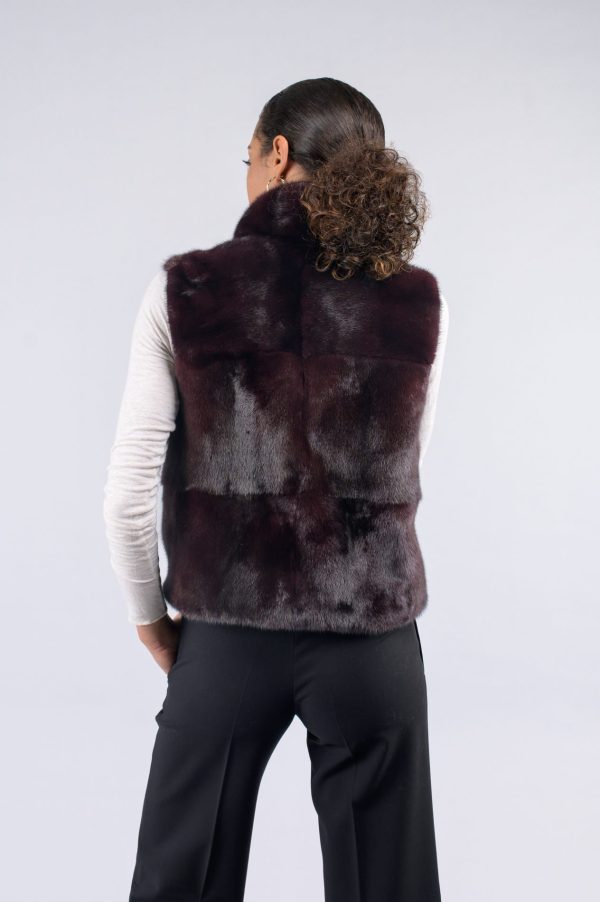 Gilet corto in visione con collo alla coreana - immagine 3