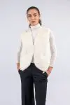 Gilet da uomo con visone pregiato e tessuto