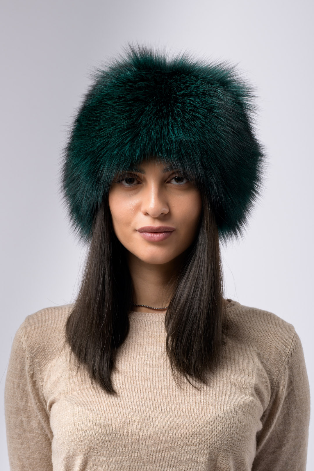 Drusola 25-09-25-300 Colbacco in volpe frost – verde - immagine 1